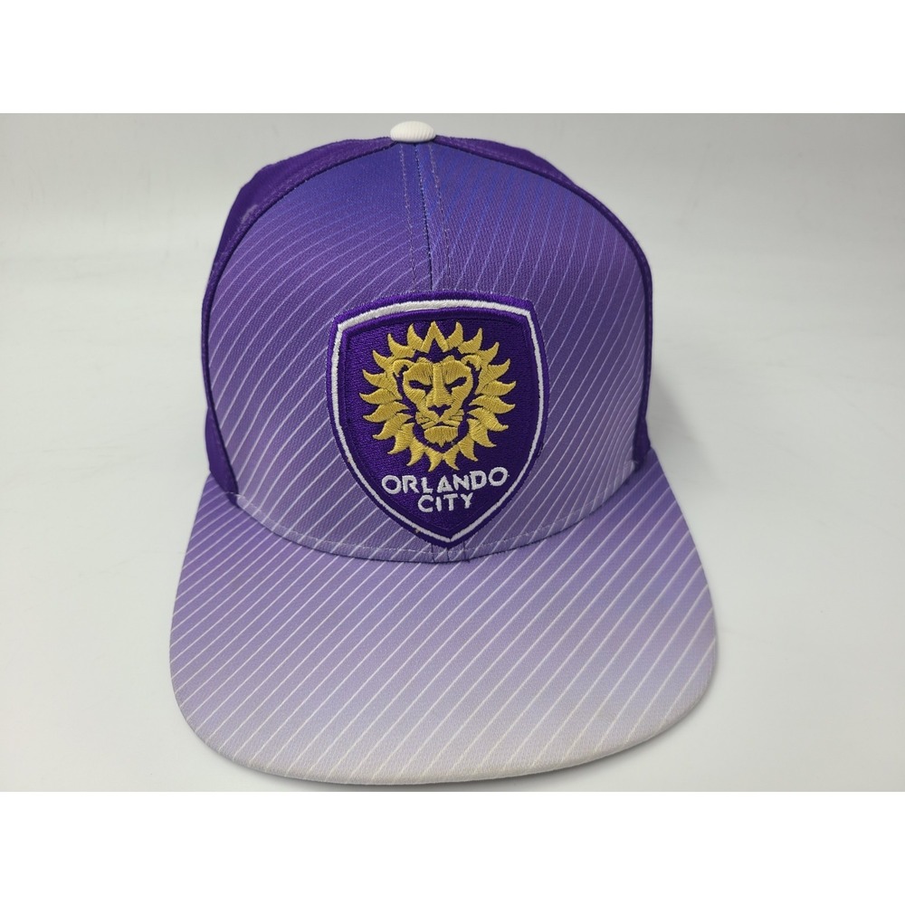 Orlando City SC Adidas Climalite Snapback Hat Cap MLS Soccer Club Purple White